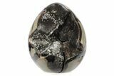 Septarian Dragon Egg Geode - Black Crystals #241560-2